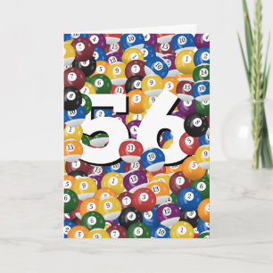 Birthday Billiard Balls For 56th Birthday Card