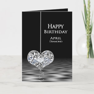 Birthday - Birthstone - April - Diamond Card