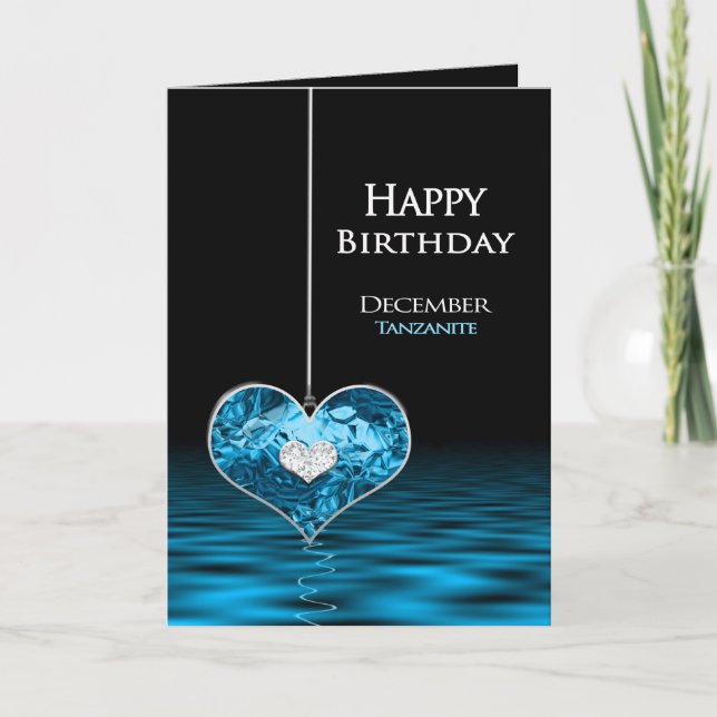 Birthday - Birthstone - December - Tanzanite Card (Front)