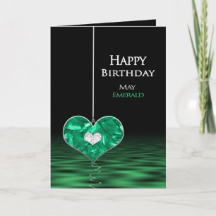 Birthday - Birthstone - May - Emerald Card