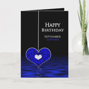 Birthday - Birthstone - September - Sapphire Card