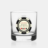 Birthday Black Cream Poker Chip Las Vegas Theme