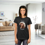 Birthday black white photo T-Shirt<br><div class="desc">Personalise and add a photo into the circular frame. Add a name and age.</div>