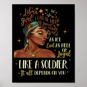 Birthday Black Women Libra Girl 23 September Poster