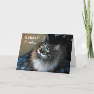 Birthday Blackmail Cat Birthday Card