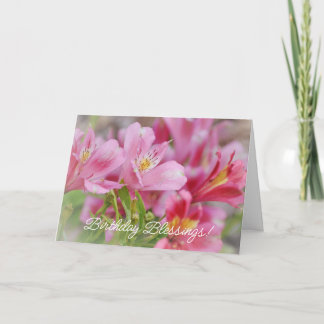 Birthday Blessings Flowers Faith Birthday Card