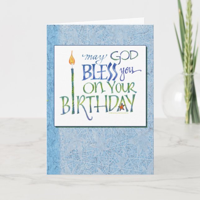 Birthday Blessings Greeting Card (Front)