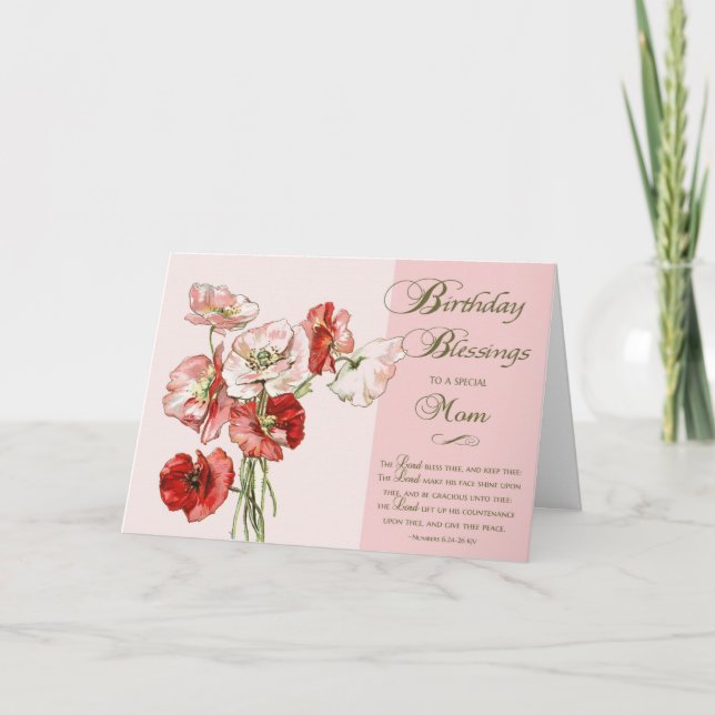 Birthday Blessings Scripture card to a Special Mum (Front)