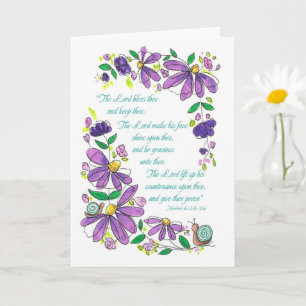 Birthday Blessings Scripture Numbers 6:24-26 Card