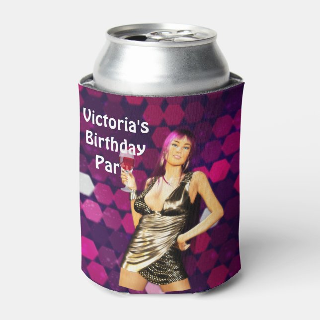 Birthday Bling Custom Can Cooler (Can Front)