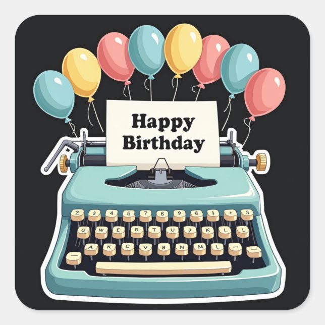 Birthday Bliss  Square Sticker (Front)