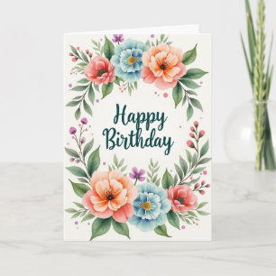 Birthday Bloom Watercolor Card