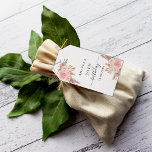 Birthday blush pampas grass rose boho thank you gift tags<br><div class="desc">For an elegant and modern birthday party. A white background. Decorated with rose gold,  blush pink florals,  pampas grass. Personalise and add a name,  age and date.  
Back: add your thank you note.</div>