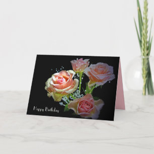 Birthday Blush Pink Roses Card
