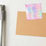Birthday blush pink save the date magnet<br><div class="desc">A trendy holographic colored background with unicorn and rainbow pastel colors in pink,  purple,  mint green. Decorated with confetti in pink. Personalize and add a date and name/age 18 (or any age).  The text: Save the Date is written with a large trendy hand lettered style script.</div>