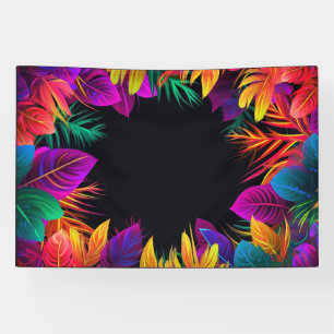 Birthday Bold Neon Tropical Foliage 2 Banner