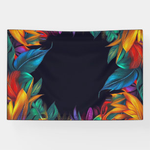 Birthday Bold Neon Tropical Foliage 3 Banner