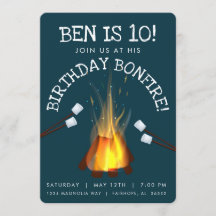 Birthday Bonfire Invitation