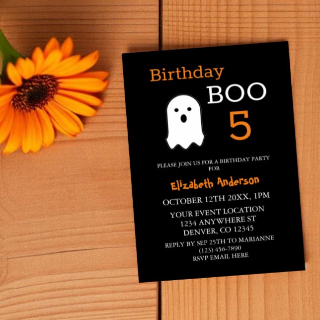 Birthday Boo Fall Halloween Invitation (Creator Uploaded)