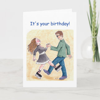 Birthday boogie shoes card