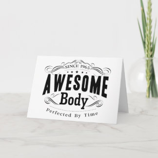 Birthday Born 1965 Awesome Body Card