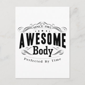 Birthday Born 1985 Awesome Body Postcard