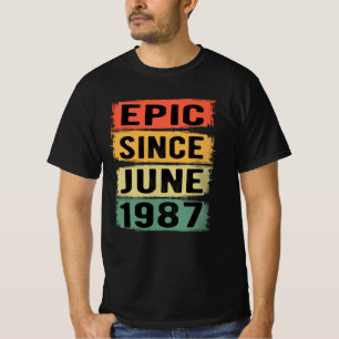 Birthday Born In June 1987 T-Shirt