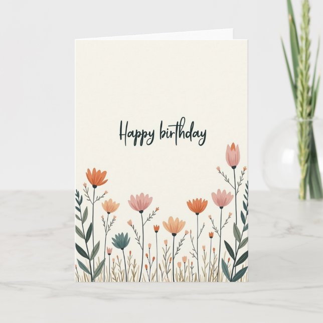 Birthday Botanical Card (Front)