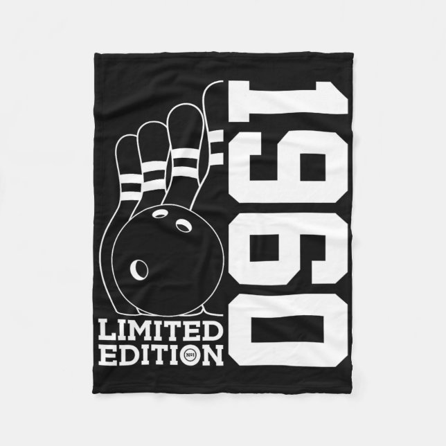 Birthday Bowling Limited Edition 1960  Fleece Blanket (Front)