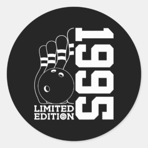 Birthday Bowling Limited Edition 1995  Classic Round Sticker