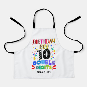 Birthday Boy 10 Double Digits  Apron
