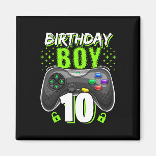 Birthday Boy 10 Video Game Controller Gamer 10th B Magnet