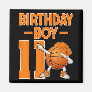 Birthday Boy 11 Years Old Dabbing Basketball 11th Magnet