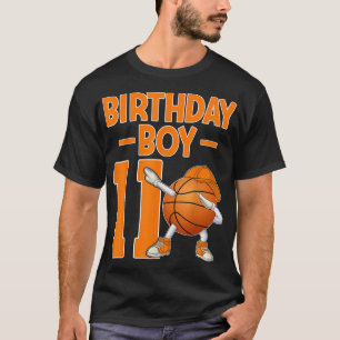 Birthday Boy 11 Years Old Dabbing Basketball 11th T-Shirt