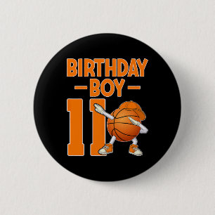 Birthday Boy 11 Years Old Dabbing Sketll 11th Birt 6 Cm Round Badge