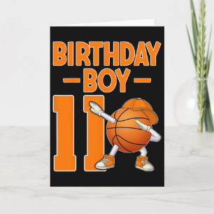 Birthday Boy 11 Years Old Dabbing Sketll 11th Birt Card