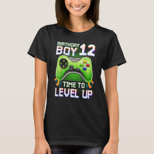 Birthday Boy 12 Time To Level Up  12th Level Up Vi T-Shirt