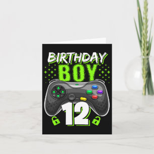 Birthday Boy 12 Video Game Controller Gamer 12th B Card