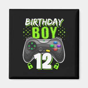 Birthday Boy 12 Video Game Controller Gamer 12th B Magnet