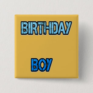 Birthday Boy 15 Cm Square Badge