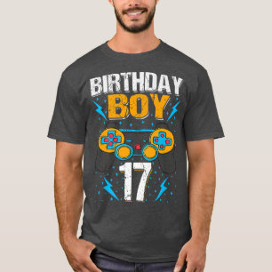 Birthday Boy 17 Video Game Controller Gamer 17th B T-Shirt