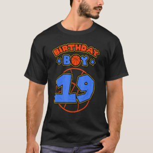Birthday Boy 19 Basketball Theme Bday Party 19th C T-Shirt