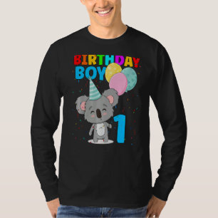Birthday Boy 1st Koala Bear 1 Years Old Themed Koa T-Shirt