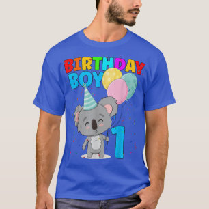 Birthday Boy 1st Koala Bear 1 Years Old Themed Koa T-Shirt
