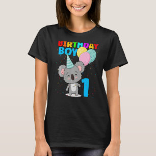 Birthday Boy 1st Koala Bear 1 Years Old Themed Koa T-Shirt