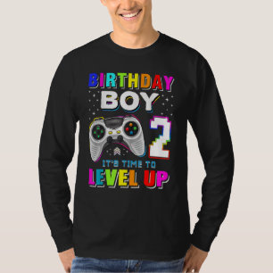 Birthday Boy 2 Its Time to Level Up Video Game Bir T-Shirt