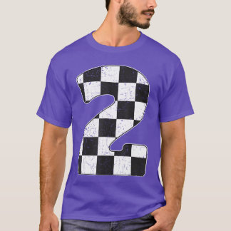 Birthday Boy 2 Two Race 2nd Birthday Racing Flag 2 T-Shirt