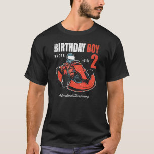 Birthday Boy 2 Years Old 2nd Birthday  Go Karting  T-Shirt
