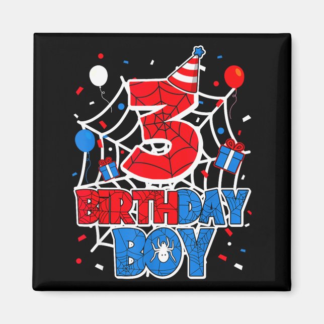 Birthday Boy 3 Year Old Sders 3rd Birthday Kids  Magnet (Front)
