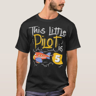 Birthday Boy 5 Funny Toy Aeroplane 5th Birthday Ce T-Shirt